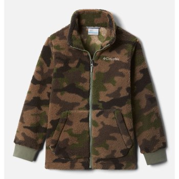 Columbia Rugged Ridge II Full Zip Sherpa, Chamarras Grises Verdes Camuflados Para Niño | 068419-NDE